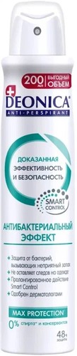 Антиперспирант-спрей Deonica Антибактериальный эффект 200 мл