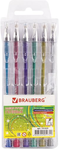 Набор гелевых ручек BRAUBERG Jet 141029 (6 шт.)
