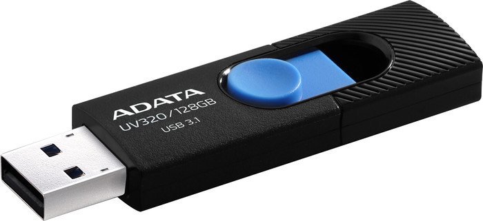 USB Flash A-Data UV320 128GB (черный/голубой)