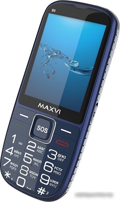 Кнопочный телефон Maxvi B9 (синий)