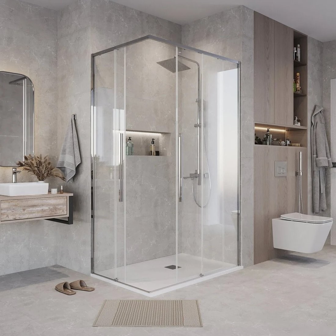 Душевой уголок Grossman Galaxy 120x70x195 300.K33.01.1270.10.00 (хром/прозрачное стекло)