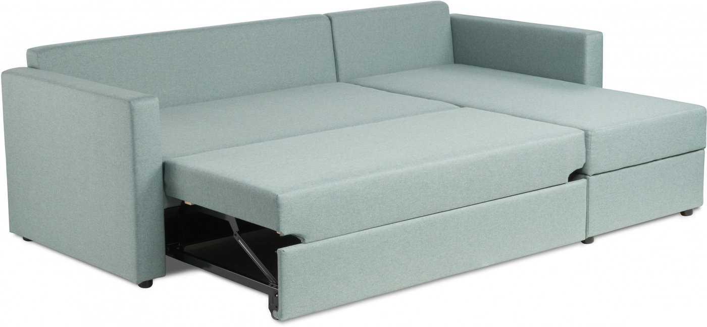 Угловой диван Mio Tesoro Тилаус короткий подлокотник (Mint/Grey)