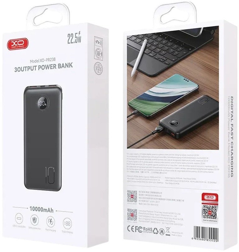 Внешний аккумулятор XO PR238 10000mAh