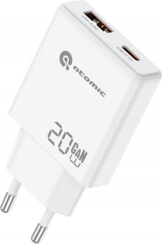 Сетевое зарядное Atomic Blade G203 GAN 20W Lightning (белый)