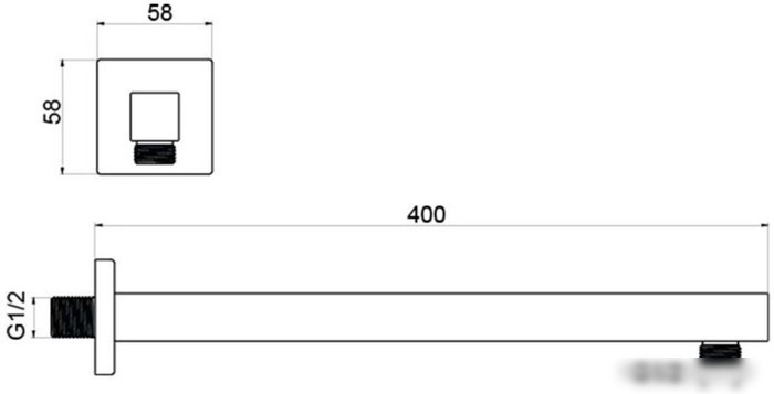 Держатель верхнего душа Aquatek AQ2177MB