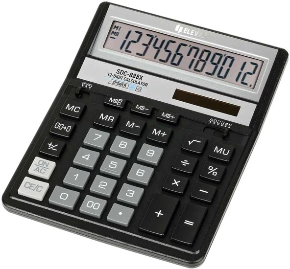 Бухгалтерский калькулятор Eleven SDC-888X-BK (черный)