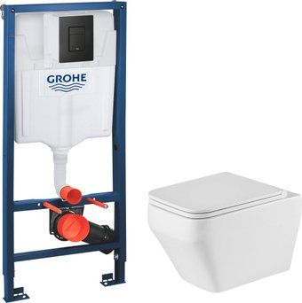 Унитаз подвесной Grossman GR-4410SQ + GROHE Solido 38811KF0 (с кнопкой)