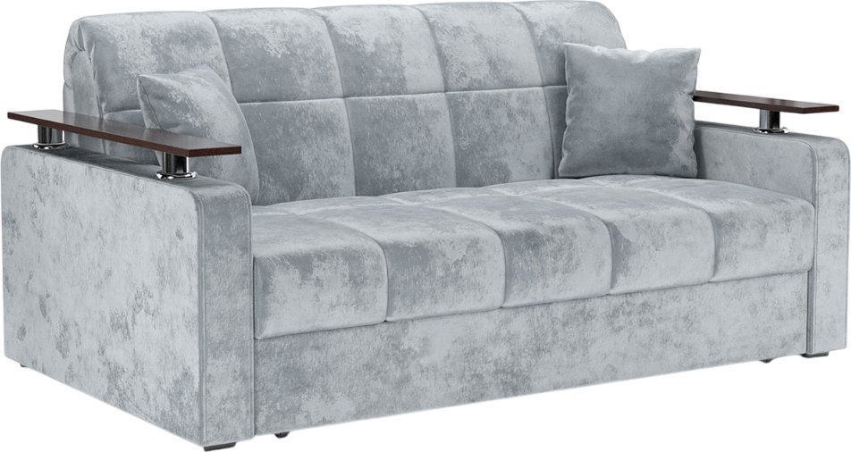 Диван Мебель-АРС Аккордеон Бакли ППУ 180x200 (велюр серый Plush OWV-11)