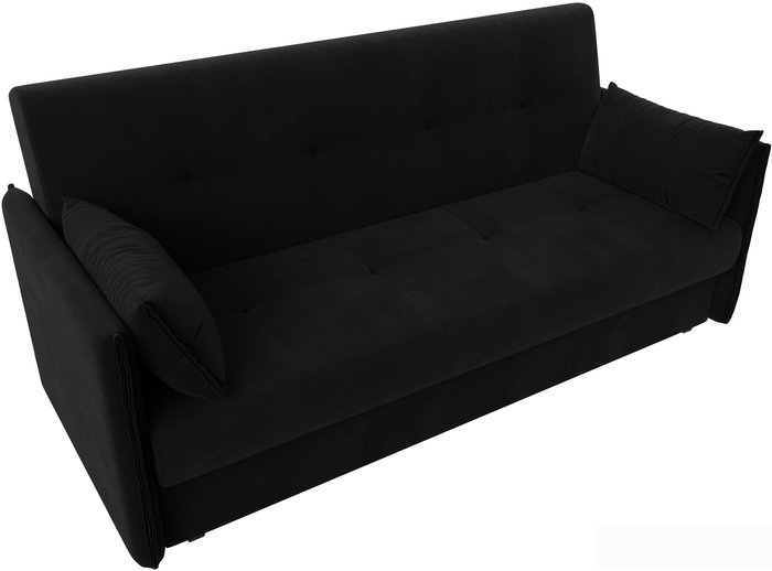 Диван Лига диванов Лига-018 117868 (микровельвет черный)