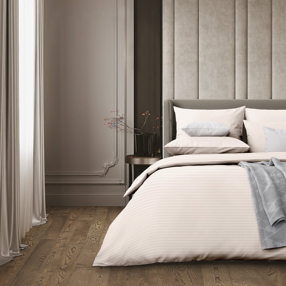 Постельное белье Verossa Stripe Antique White VRT 148/215М 70243 ST13 01