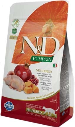 Сухой корм для кошек Farmina N&D Grain Free Pumpkin Quail & Pomegranate Neutered 5 кг