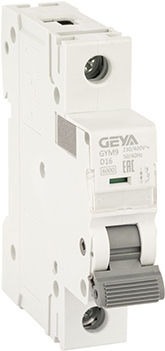Выключатель автоматический GEYA GYM9 1P 16А D 6кА GYM91P16D