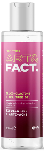 Art&Fact Тонер для лица Anti-acne toner Gluconolactone+Tea tree oil 100 мл
