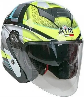 Мотошлем AIM JK526 526-014-XL (XL, желтый/серый/черный)