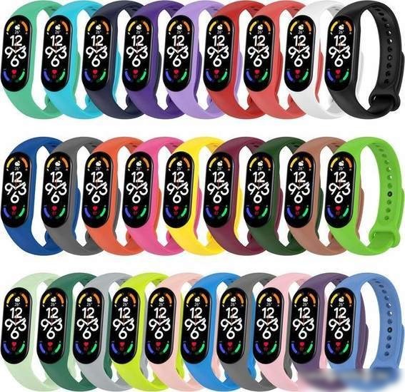 Ремешок Rumi силиконовый для Xiaomi Smart Band 7 (желтый)