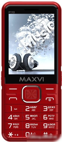 Кнопочный телефон Maxvi P110 (красный)