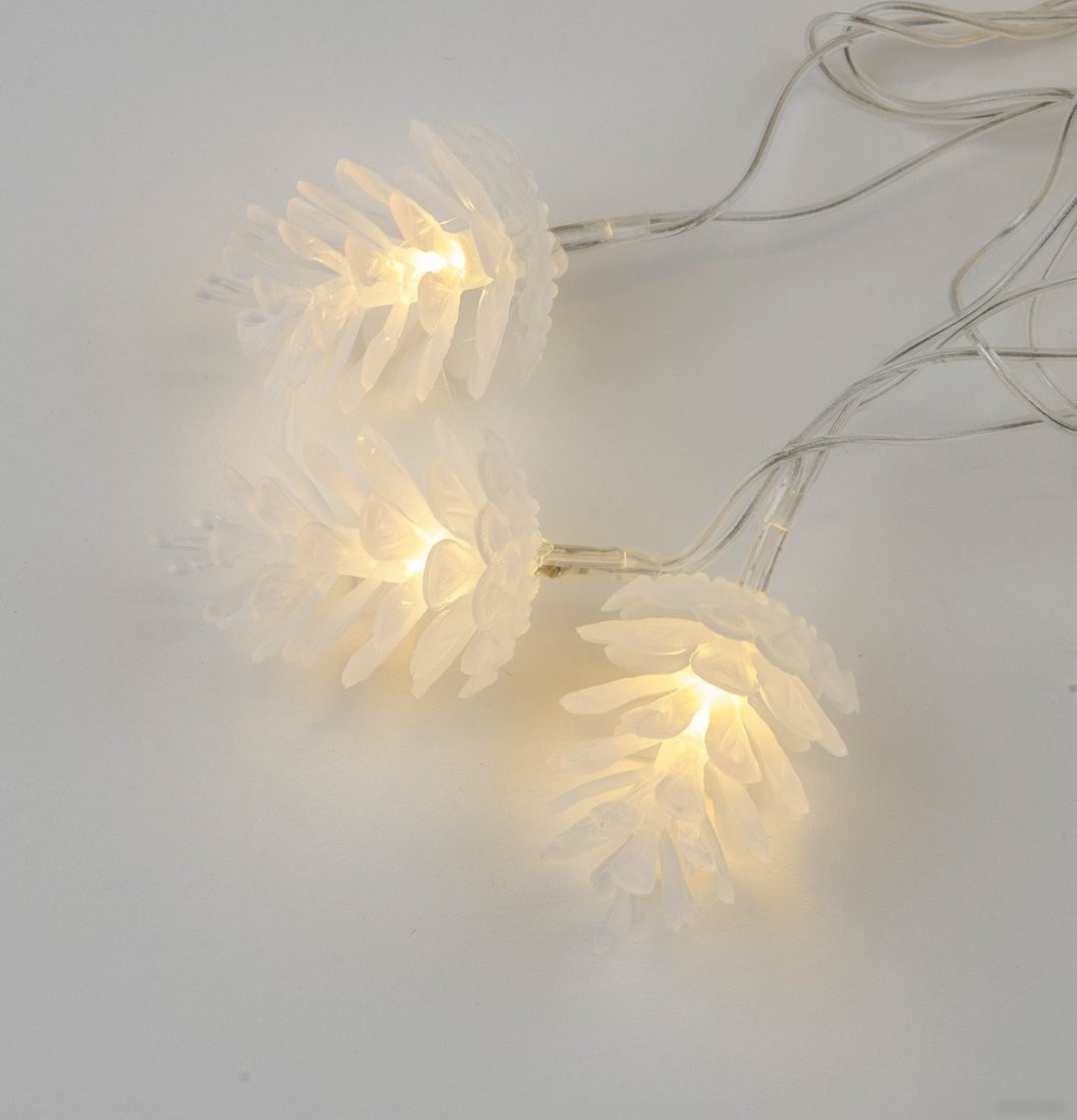 Новогодняя гирлянда Uniel ULD-S0500-050/DTA WARM WHITE IP20 PINE CONES UL-00007192