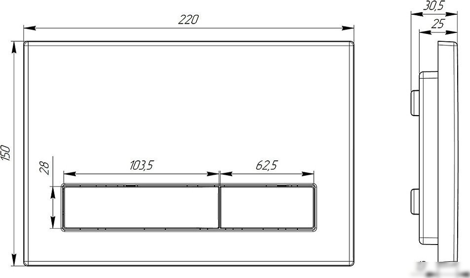 Панель смыва Ани Пласт WP1511