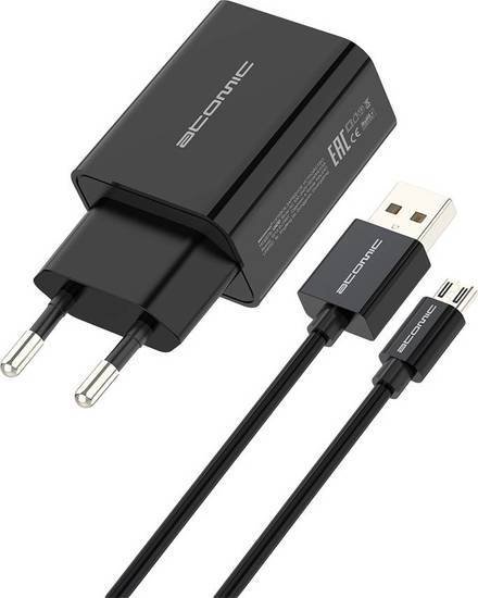 Сетевое зарядное Atomic U500 Lightning (белый)