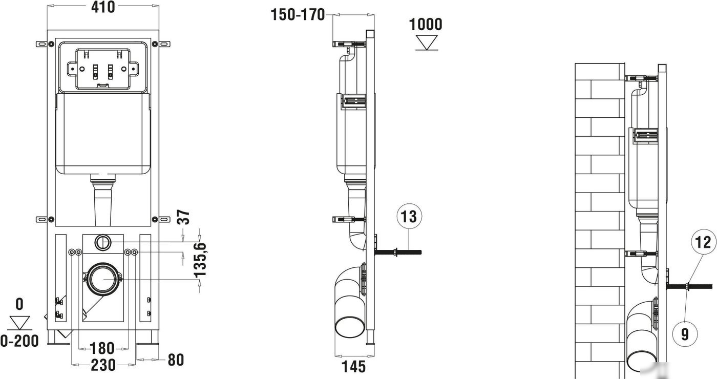 Унитаз подвесной WeltWasser Marberg 410 + Nesenbach 004 GL-WT + Mar 410 SE