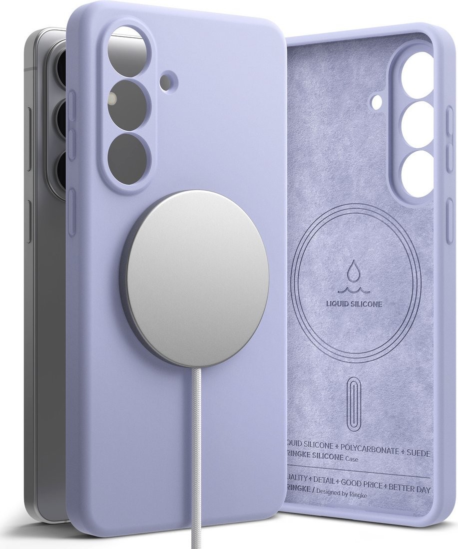 Чехол для телефона Ringke Silicone Magnetic для Galaxy S26 Plus (Lavender)