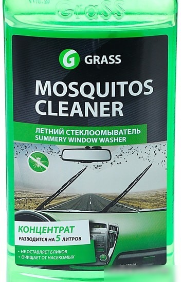 Стеклоомывающая жидкость Grass Чистящее средство Mosquitos Cleaner 1л 110103