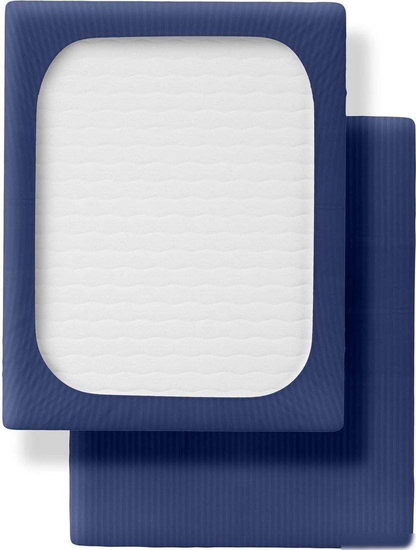 Постельное белье Verossa Stripe на резинке 200x200x30 784531 (Indigo)