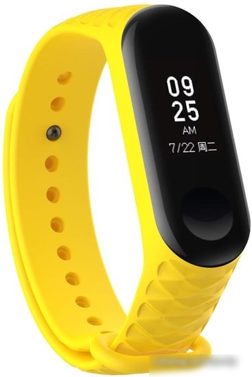 Ремешок Xiaomi ребристый для Mi Band 3 (желтый)