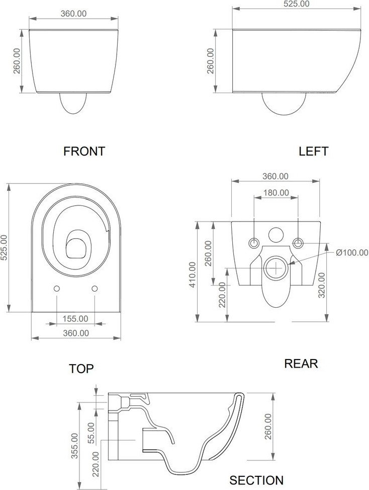 Унитаз подвесной GSG Ceramic Design Like LKWCSOEC000