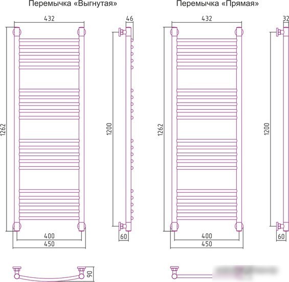 Полотенцесушитель Сунержа Богема+ 1200x400 00-0220-1240