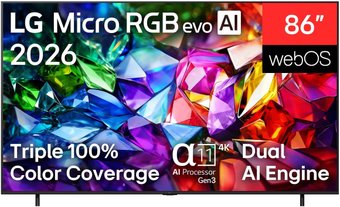 RGB miniLED телевизор LG Micro RGB evo AI 86MRGB96B6B