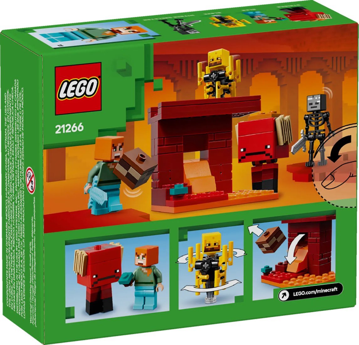 Конструктор LEGO Minecraft 21266 Битва за лаву Нижнего мира