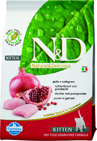 Сухой корм для кошек Farmina N&D Grain Free Cat Chicken & Pomegranate Kitten 1.5 кг