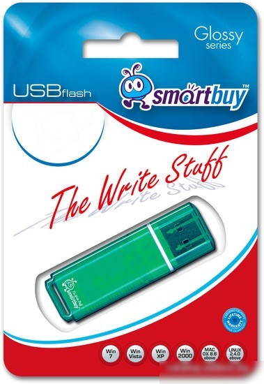 USB Flash Smart Buy Glossy Green 32GB (SB32GBGS-G)