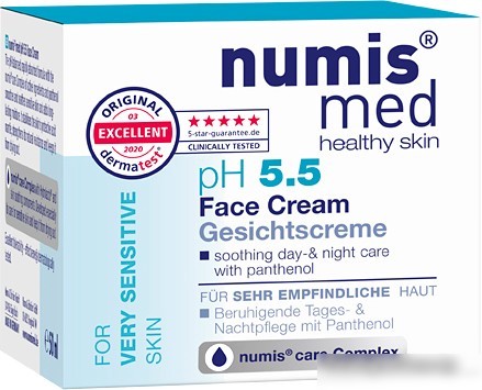 Numis med Крем для лица успокаивающий день-ночь для чувствительной кожи с пантенолом 50 мл