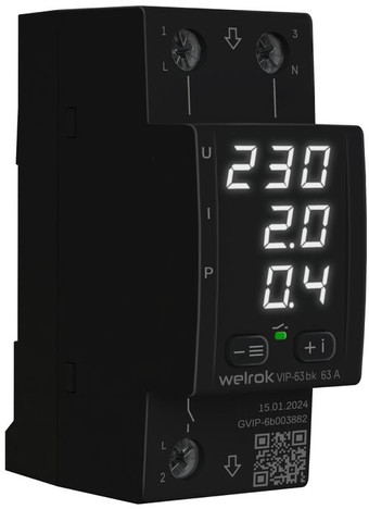 Реле напряжения Welrok VI-63 (черный)