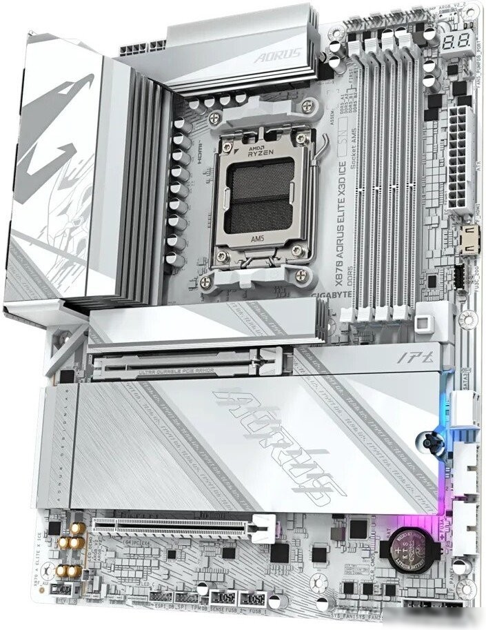 Материнская плата Gigabyte X870 Aorus Elite X3D Ice