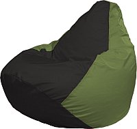 Кресло-мешок Flagman Груша Супер Мега 4XL Г5.1-399 (черный/оливковый)