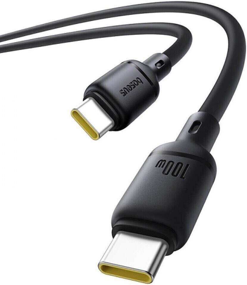 Кабель Baseus Silky Series Fast Charging Cable 100W USB Type-C - USB Type-C (2 м, черный)