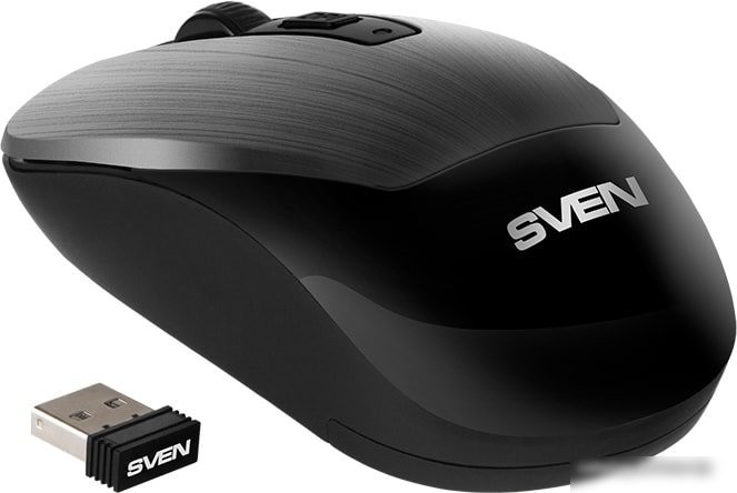 Мышь SVEN RX-380W (серый металлик)