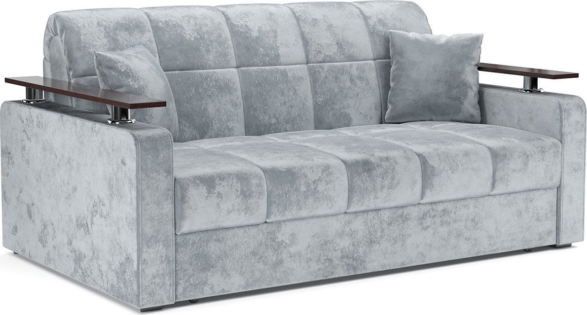 Диван Мебель-АРС Аккордеон Бакли ППУ 140x200 (велюр серый Plush OWV-11)