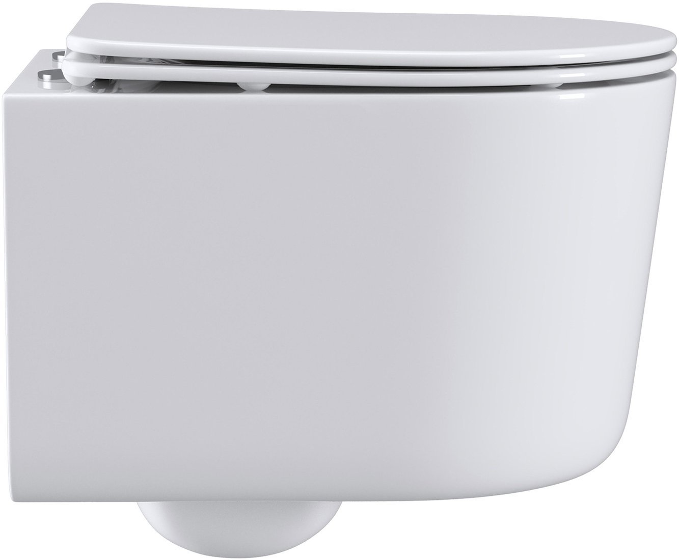 Унитаз подвесной Roxen Simple compact в комплекте с инсталляцией StounFix Dual Fresh 6 в 1 968486 (кнопка: сатин)