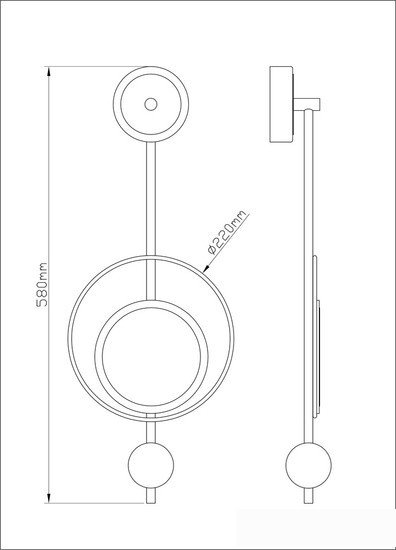 Бра Arte Lamp Polaris A2604AP-7GO