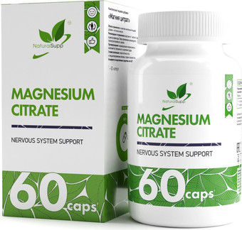 Витамины, минералы NaturalSupp Магний цитрат (Magnesium Citrate), 60 капсул