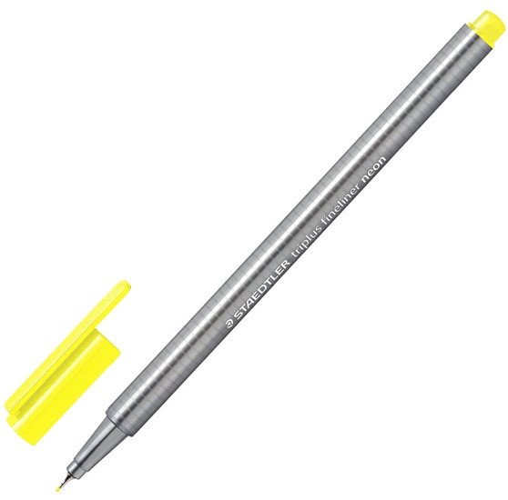 Ручка капиллярная Staedtler Триплюс 334-101 (желтый неон)