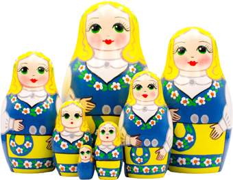 Развивающая игра Брестская Матрешка В шведском народном костюме (набор 7 шт)