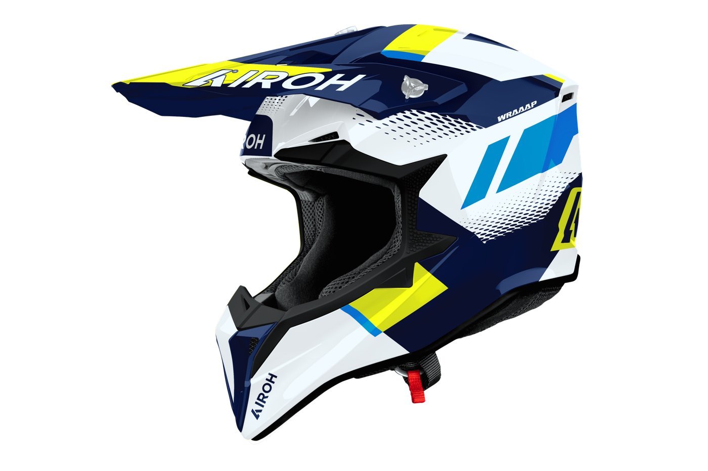 Мотошлем Airoh WRAAAP Vision WRAV31-XXL (XXL, желтый/синий глянец)