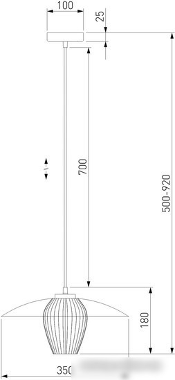 Подвесная люстра Евросвет 50259/1 белый/прозрачный