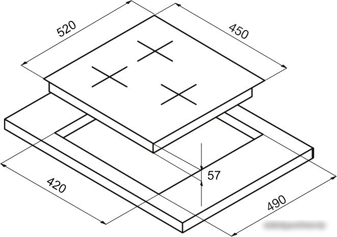 Варочная панель Korting HG 465 CTRB