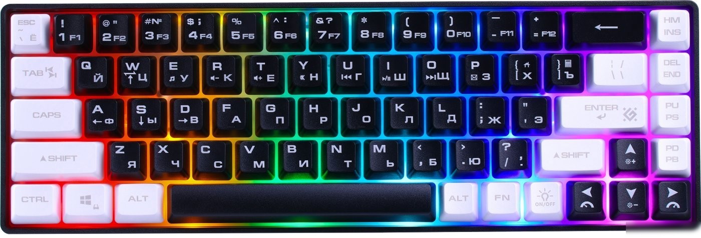 Клавиатура Defender Aris GK-349 (черный/белый)